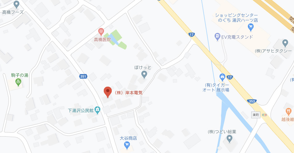 株式会社岸本電気地図画像